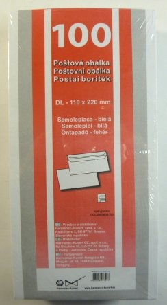 Poštové obálky DL samolepiace/100ks