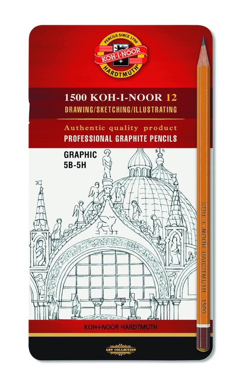 Grafitová ceruzka KOH-I-NOOR 1502/III GRAPHIC 5B-5H súprava