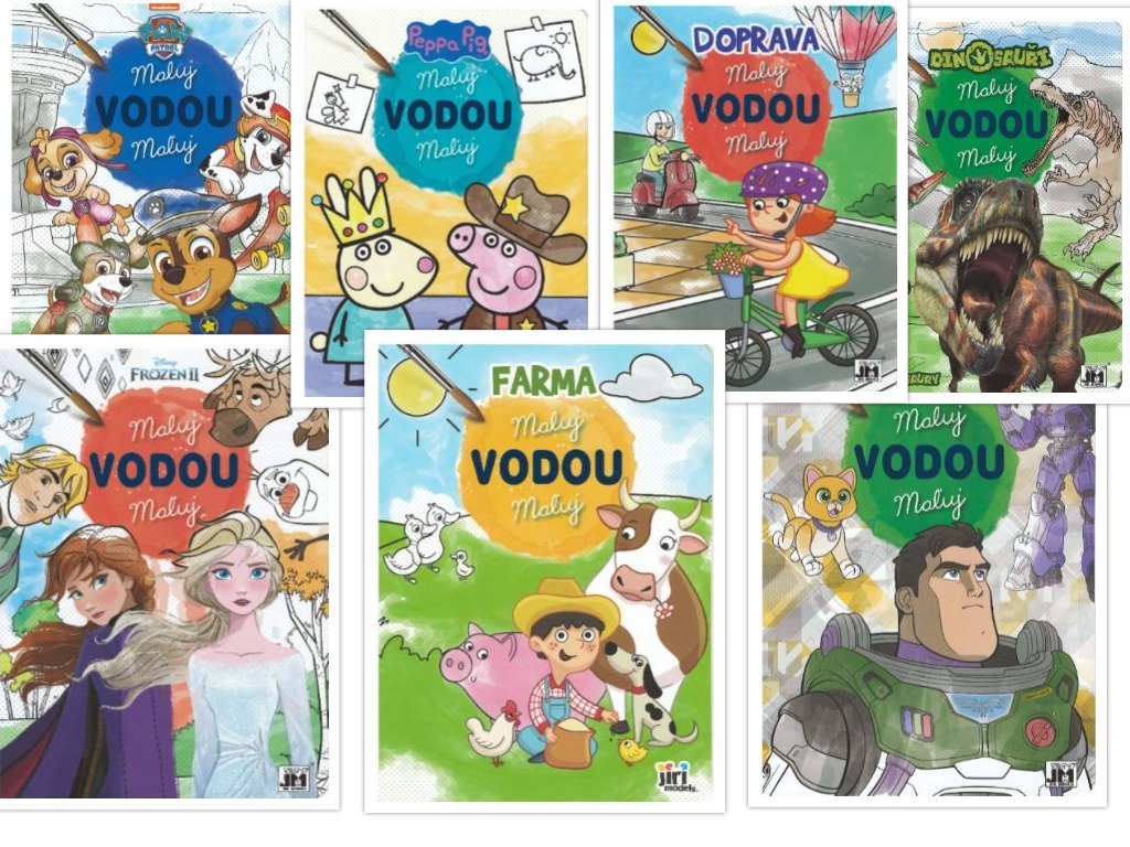 Omaľovánky vodové A4 JM