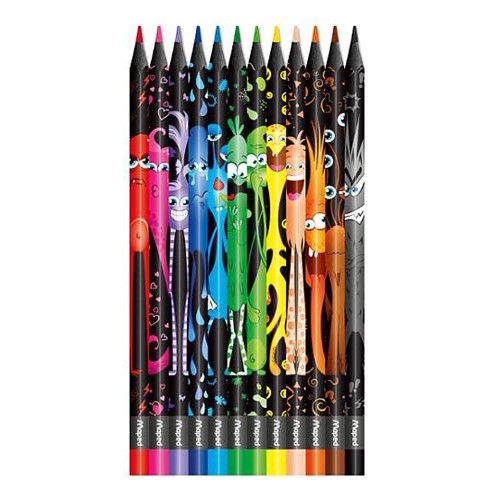Farebné ceruzky MAPED Color Peps Monster trojhranné/12 farebná súprava