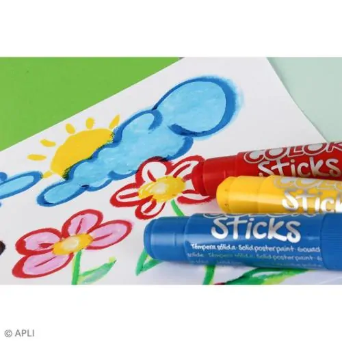 Temperové tyčinky APLI Color Sticks/12ks sada