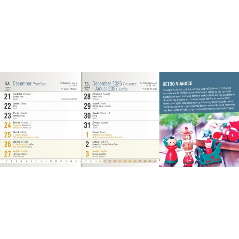 Kalendár stolový 2026 Tipy a triky