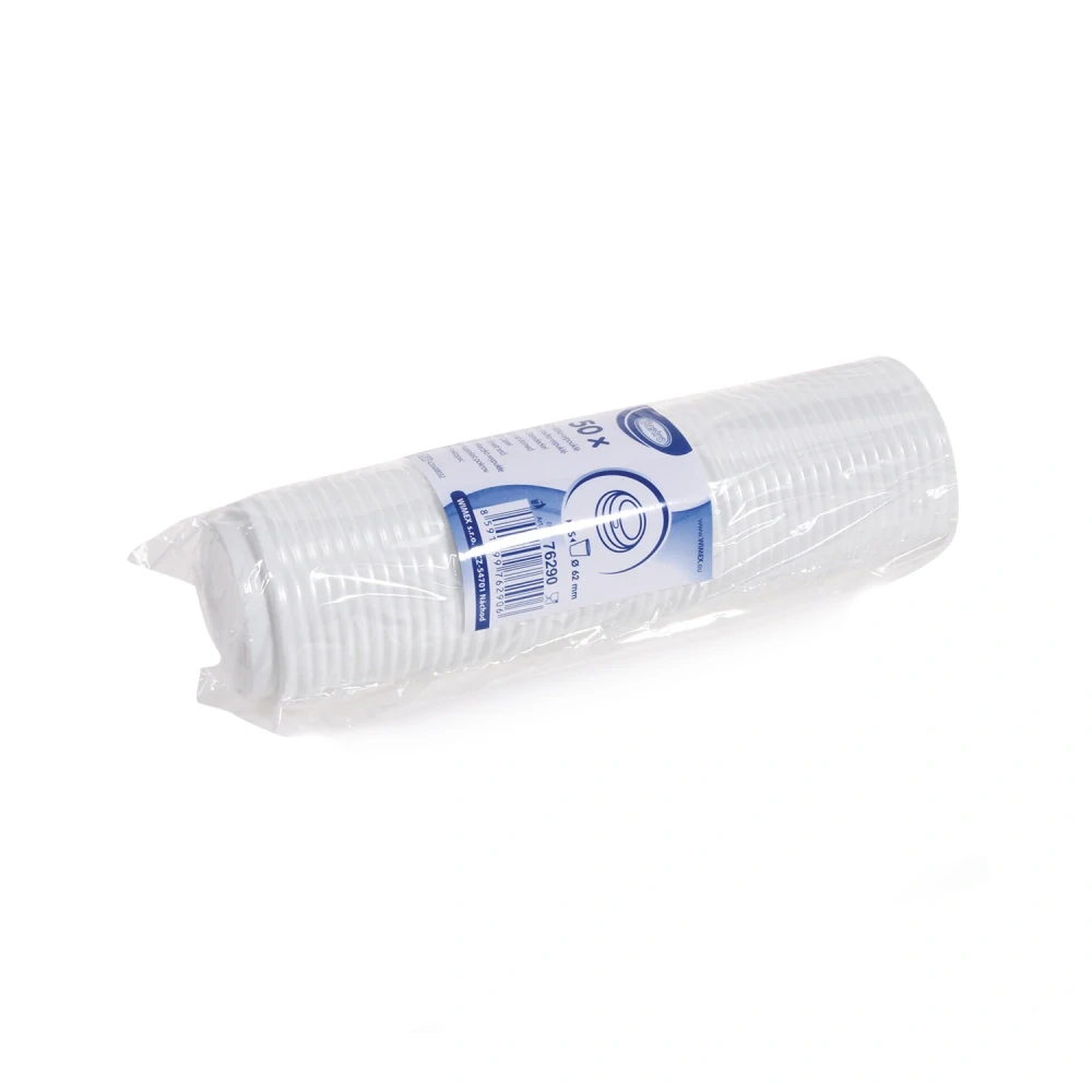 Viečko vypuklé (PS) biele 62mm/50ks