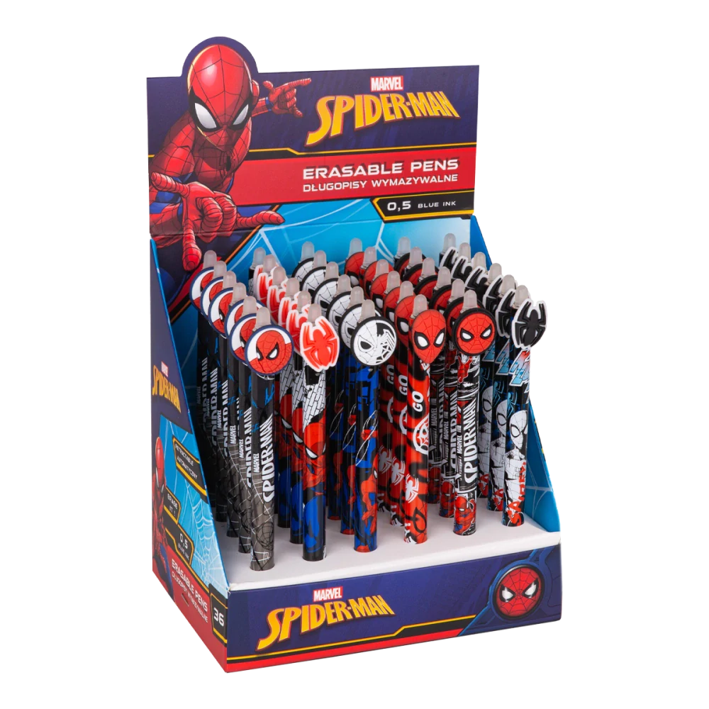 Pero gumovacie 0,5mm Colorino - Spiderman, modré