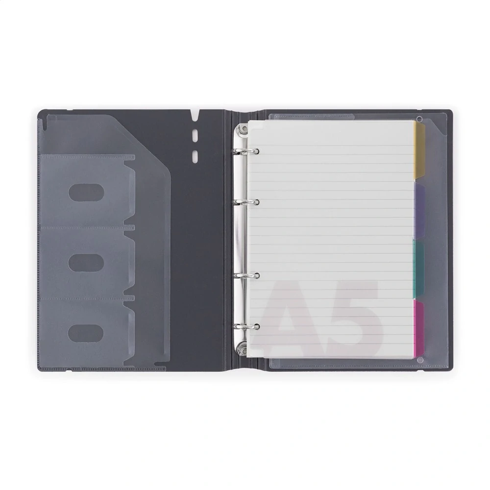 Karisblok A5 4-krúžkový VERDE PP foam milano, náplň
