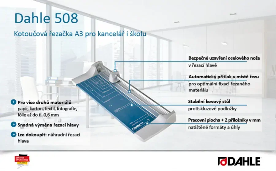 Rezačka na papier DAHLE 508 rotačná