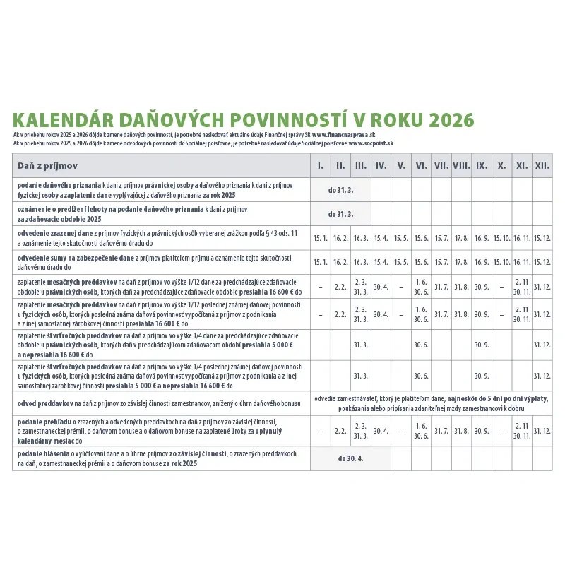 Kalendár stolový 2026 Pracovný Malý