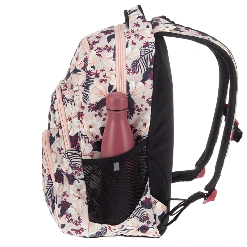 Študentský batoh ARS UNA 485 Flowery Pink