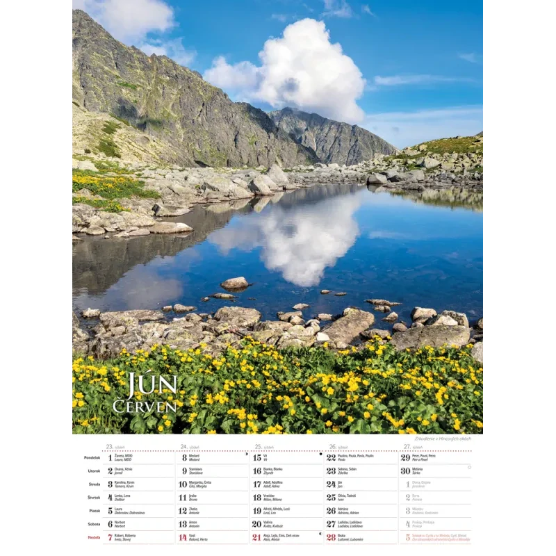 Kalendár nástenný 2026 Tatry