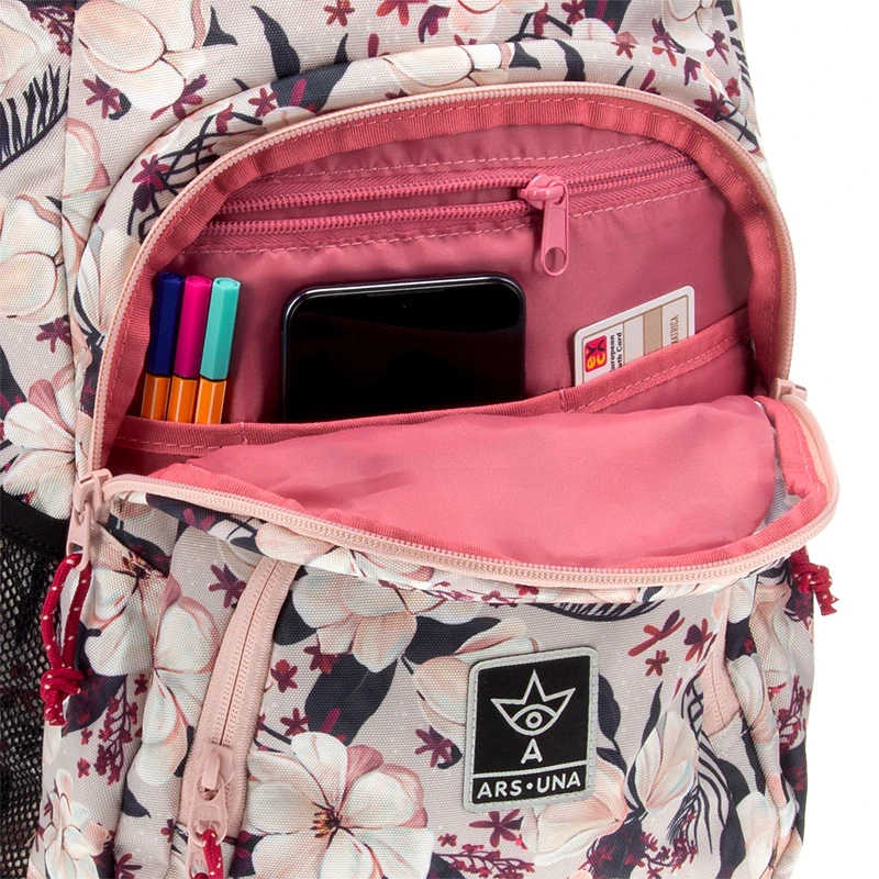 Študentský batoh ARS UNA 485 Flowery Pink