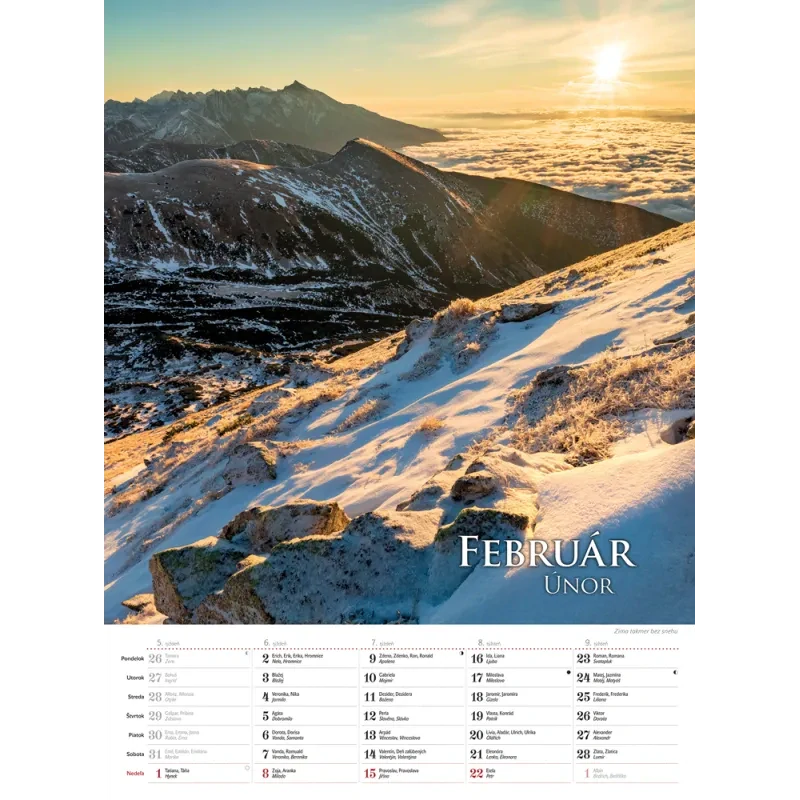 Kalendár nástenný 2026 Tatry
