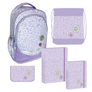 Školský set REYBAG Purple Safari 5-dielny