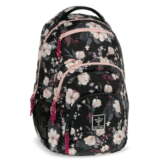 Študentský batoh ARS UNA 485 Flowery Black