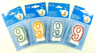 Narodeninová sviečka "9" Herlitz