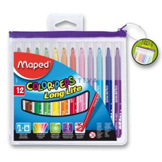 Fixky MAPED Color Peps Long Life/12ks púzdro na zips