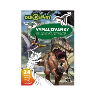 Maľovanky A4 so samolepkami Dinosaury