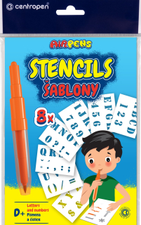 Šablóny Centropen 9996 D/8ks ABC+čísla