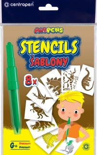 Šablóny Centropen 9996 G/8ks dinosaury