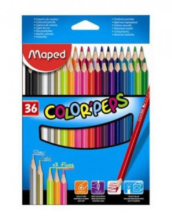 Farebné ceruzky MAPED Color Peps trojhranné/36 farebná súprava