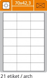Etikety PLUS 70x42,3mm/100 hárkov