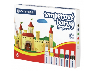 Farby temperové 12ml CENTROPEN/ sada 6 farieb