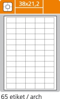 Etikety PLUS 38x21,2mm/100 hárkov