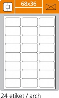 Etikety PLUS 68x36mm/100 hárkov