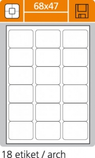 Etikety PLUS 68x47mm/100 hárkov