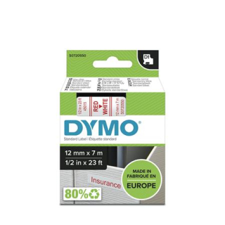 DYMO páska D1 12mmx7m červená/biela