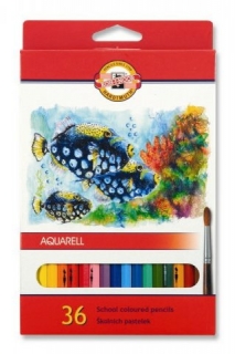 Farebné ceruzky KOH-I-NOOR 3719 "Akvarel"/36 farebná súprava