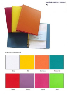 Karisblok A5 4-krúžkový UNICOLOR + náplň
