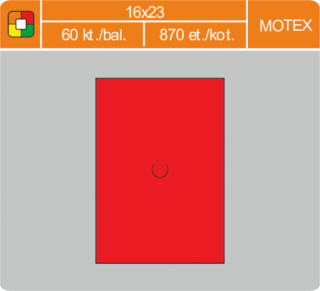 Etikety cenové 16x23mm MOTEX červené
