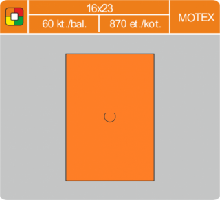 Etikety cenové 16x23mm MOTEX oranžové