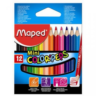 Farebné ceruzky MAPED Color Peps Mini trojhranné/12 farebná súprava