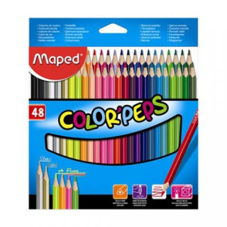 Farebné ceruzky MAPED Color Peps trojhranné/48 farebná súprava