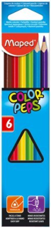 Farebné ceruzky MAPED Color Peps trojhranné/6 farebná súprava