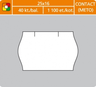 Etikety cenové 25x16mm CONTACT biele