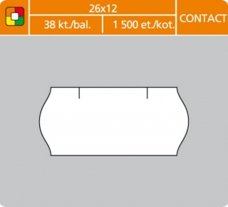 Etikety cenové 26x12mm CONTACT biele