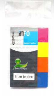 Indexy 20x50 mm/4x40 listov transparent neón
