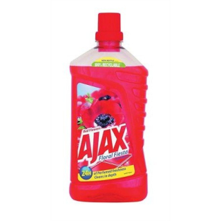 Čistiaci prostriedok na podlahy AJAX divé kvety červený 1L
