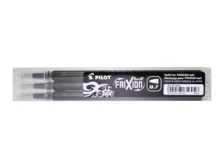 Tuha do rollera PILOT Frixion Ball 0,7/3ks čierna