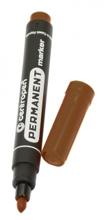 Popisovač CENTROPEN "8566" 2,5mm, permanent, hnedý