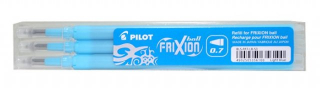 Tuha do rollera PILOT Frixion Ball 0,7/3ks svetlomodrá