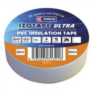 Páska izolačná PVC 15mm/10m biela, F61511