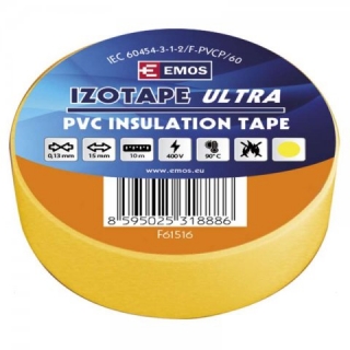 Páska izolačná PVC 15mm/10m žltá, F61516