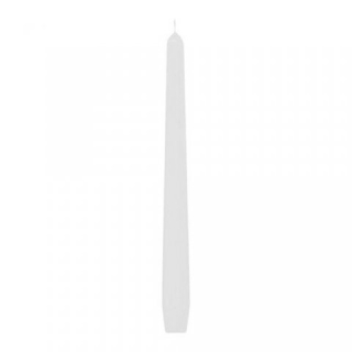 Sviečka kónická 245mm/10ks biela