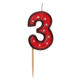 Narodeninová sviečka na špajdli "3"