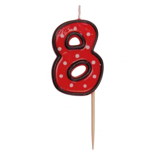 Narodeninová sviečka na špajdli "8"