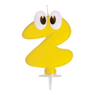 Narodeninová sviečka so stojanom "2"