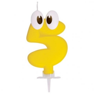 Narodeninová sviečka so stojanom "5"